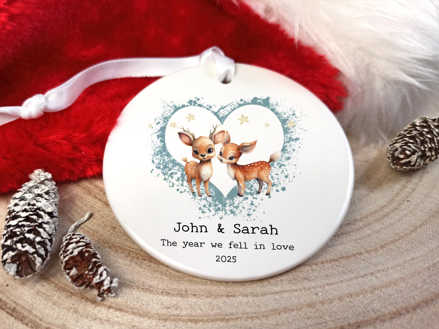 The year we fell in love Personalised Tree Decoration