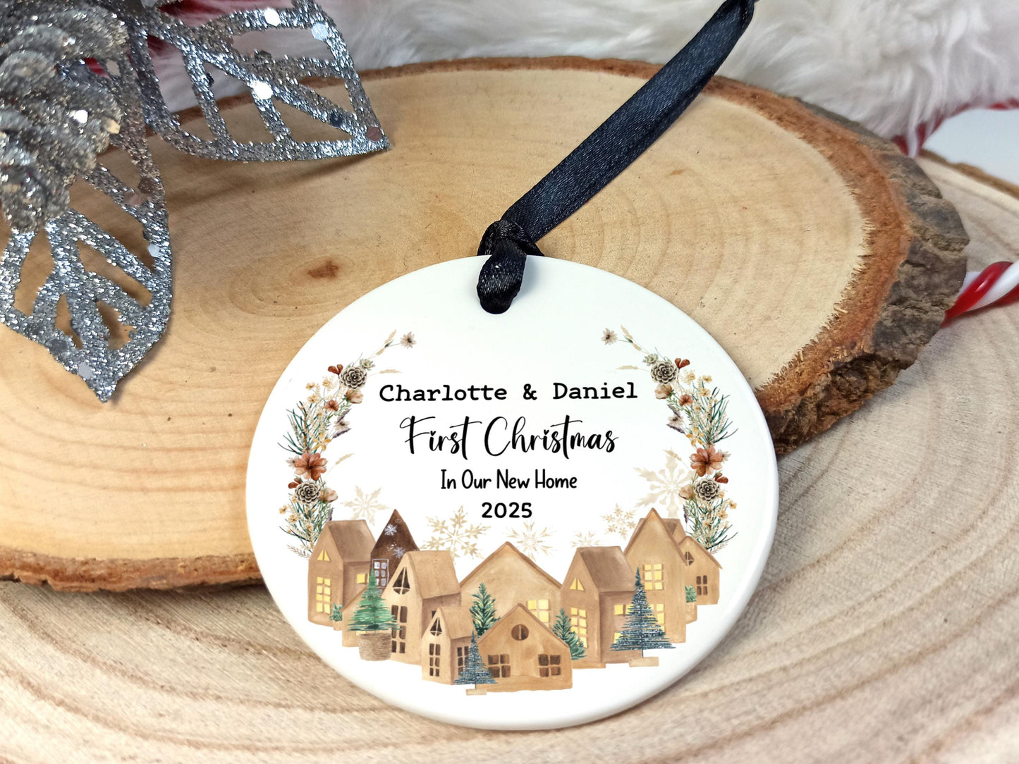First Christmas in our new home - Personalised Tree Decoration
