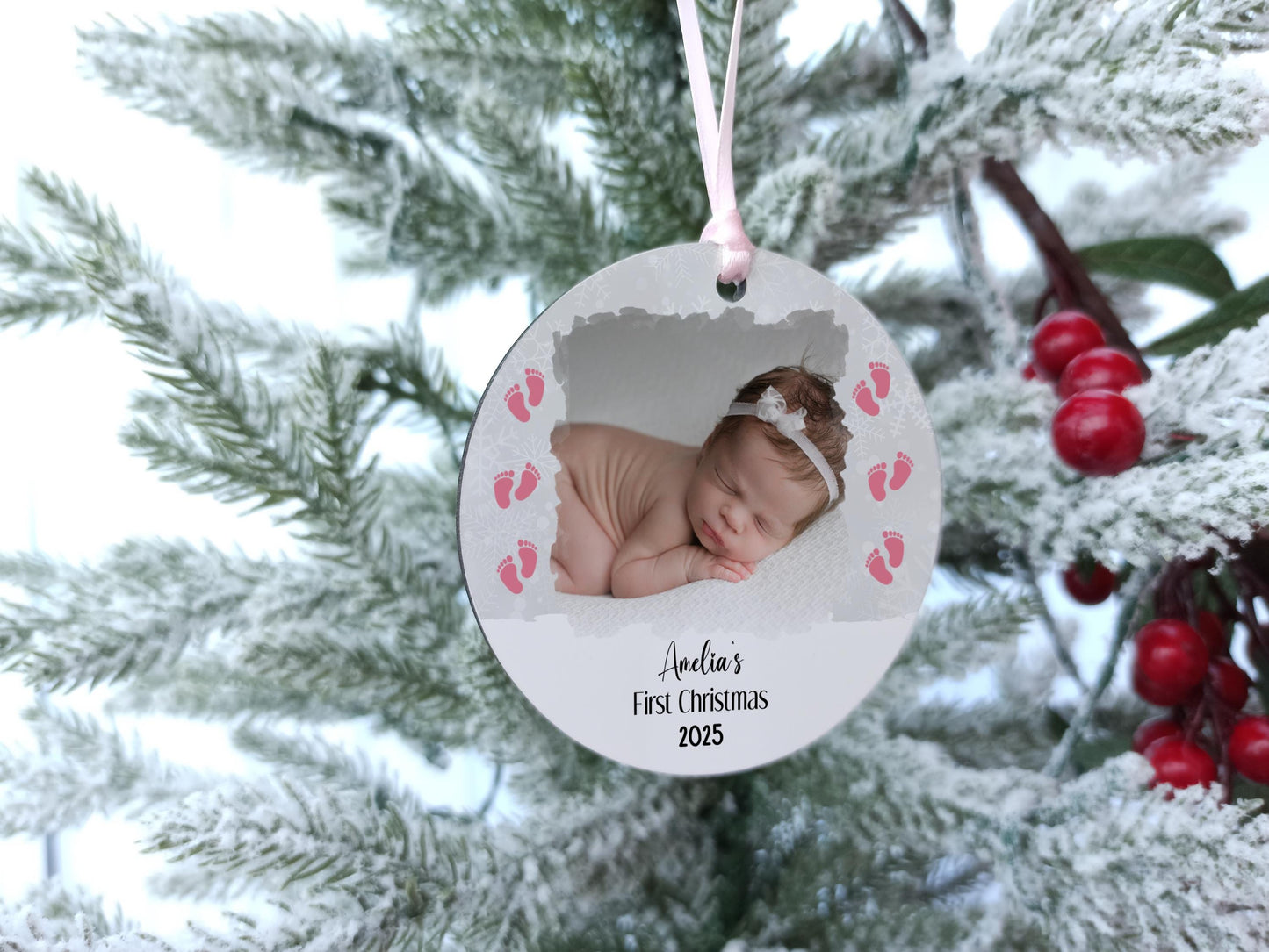 Babies First Christmas Photo Tree Decoration| Newborn |Baby Boy | Baby Girl