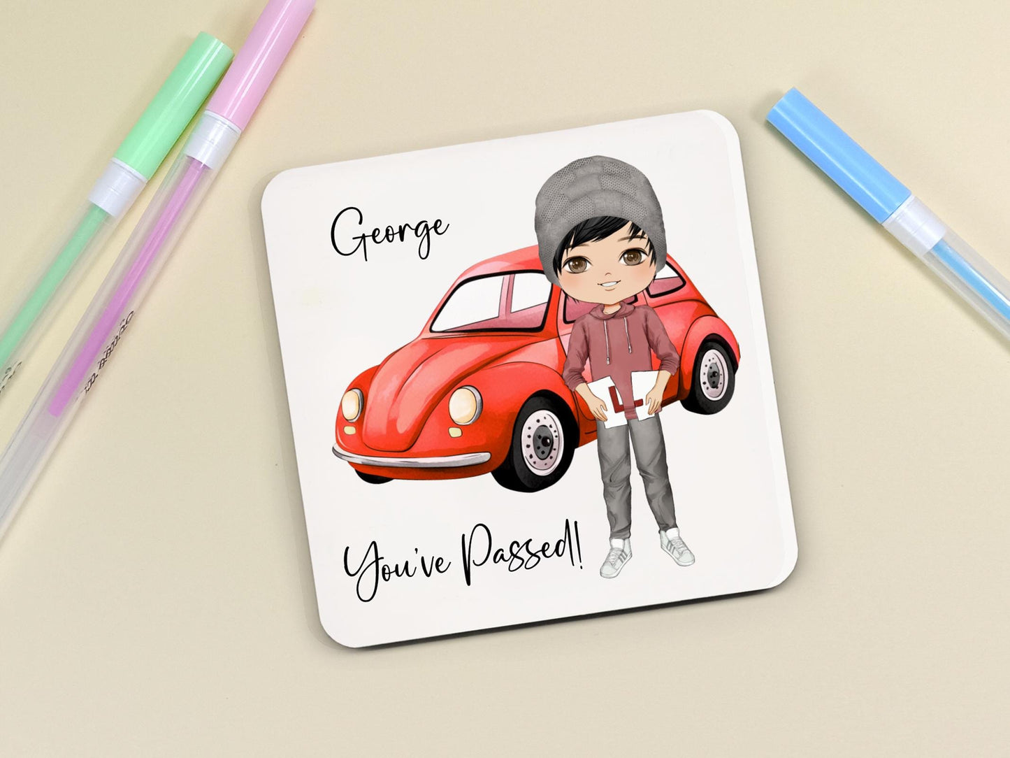 Passed your Driving Test, Congratulations Personalised Mug, Choice of Characters, Driver License Celebration Gift for Men