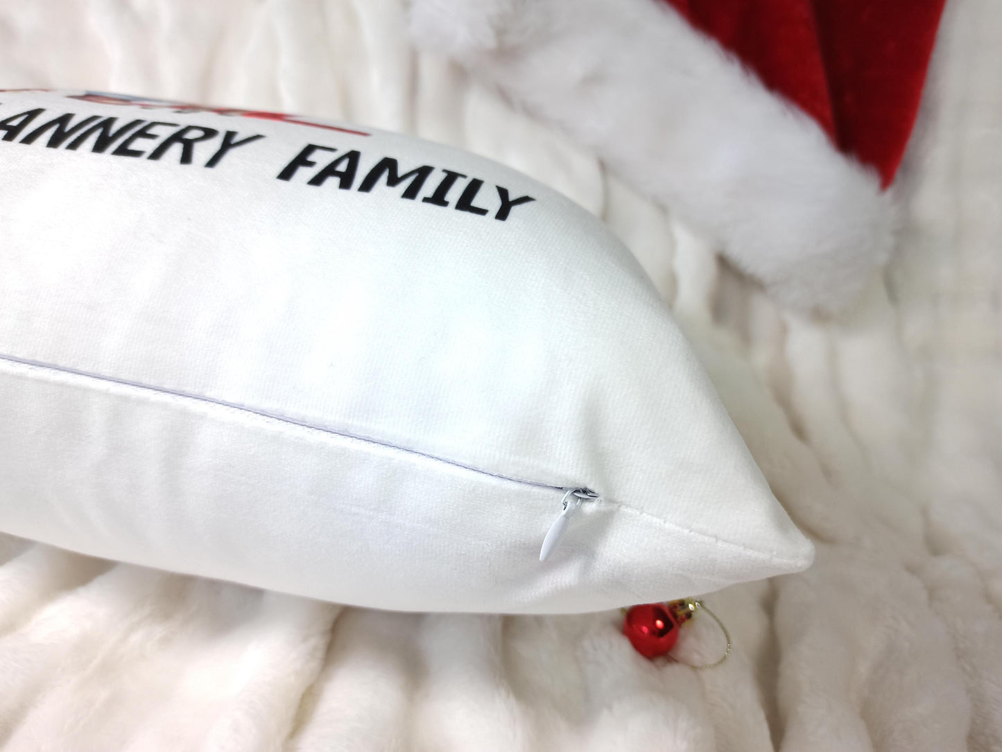 Christmas Cushion, personalised with family name