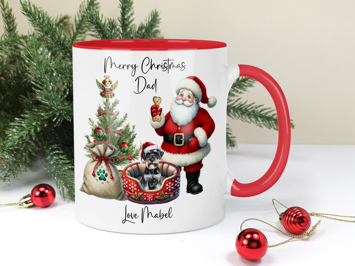 Miniature Schnauzer Christmas Mug Gift | Dog Mum or Dad Present