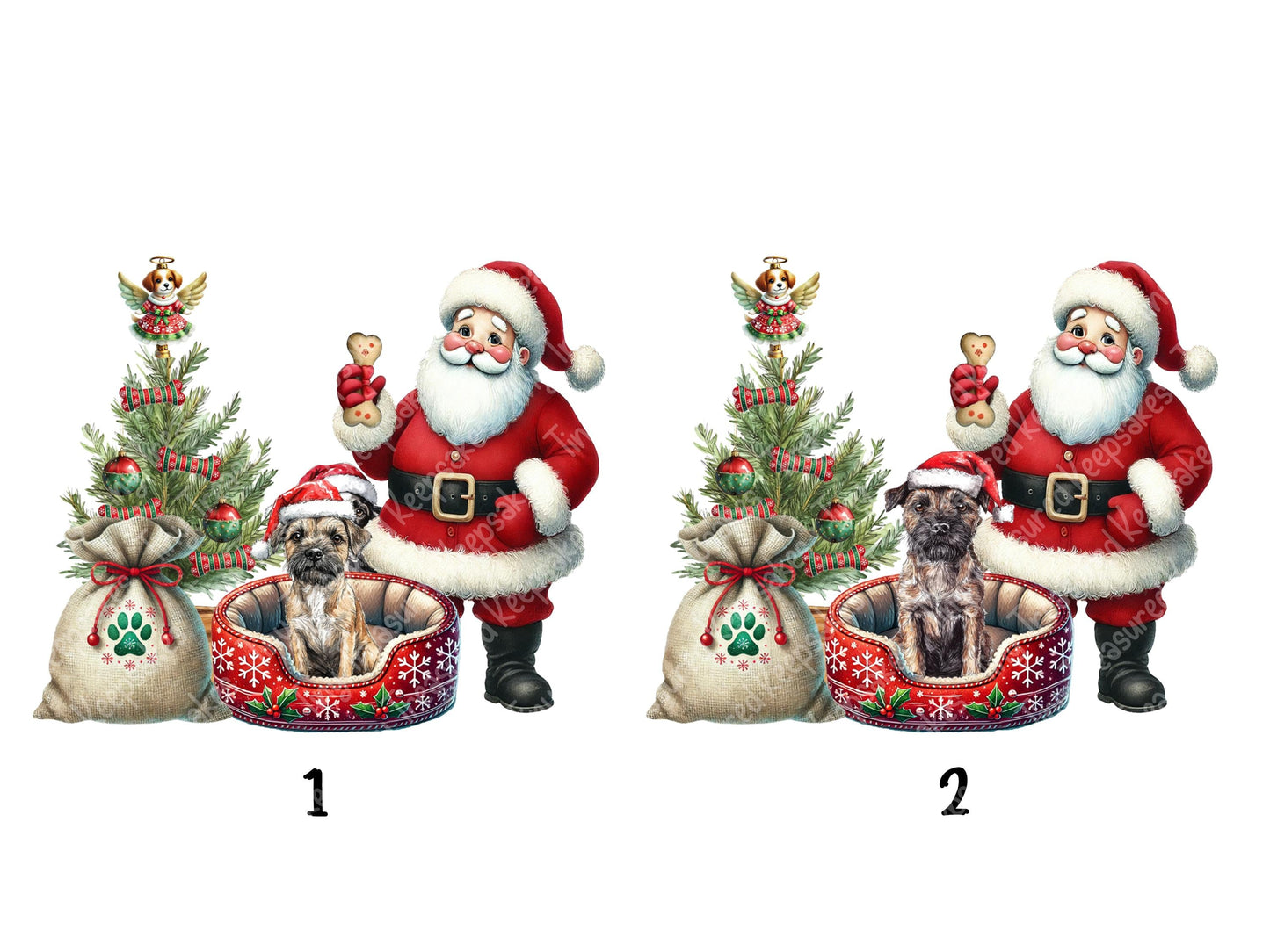 Border Collie Christmas Personalised Ornament | Ceramic Dog Tree Decoration | Festive Pet Name Gift |  Keepsake