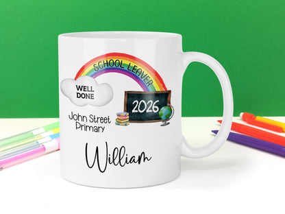 2026 Personalised School Leavers Rainbow Mug