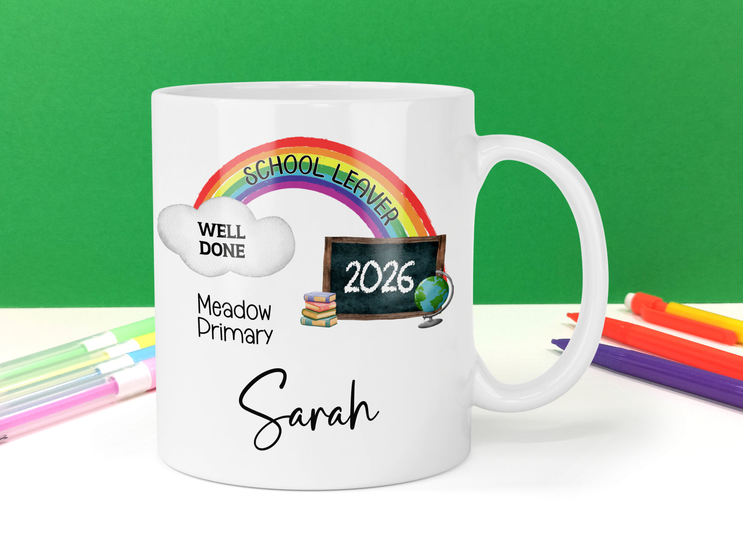 2026 Personalised School Leavers Rainbow Mug
