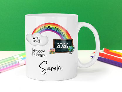 2026 Personalised School Leavers Rainbow Mug