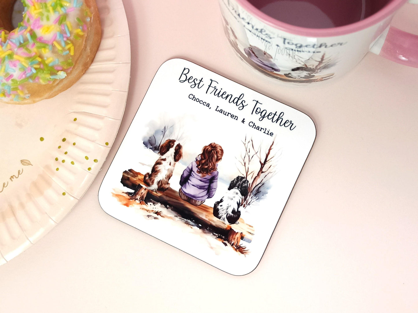 Spaniel Mug, Personalised Gift for Pet Owner, Dog Dad, Dog Mum, Best Friends Together