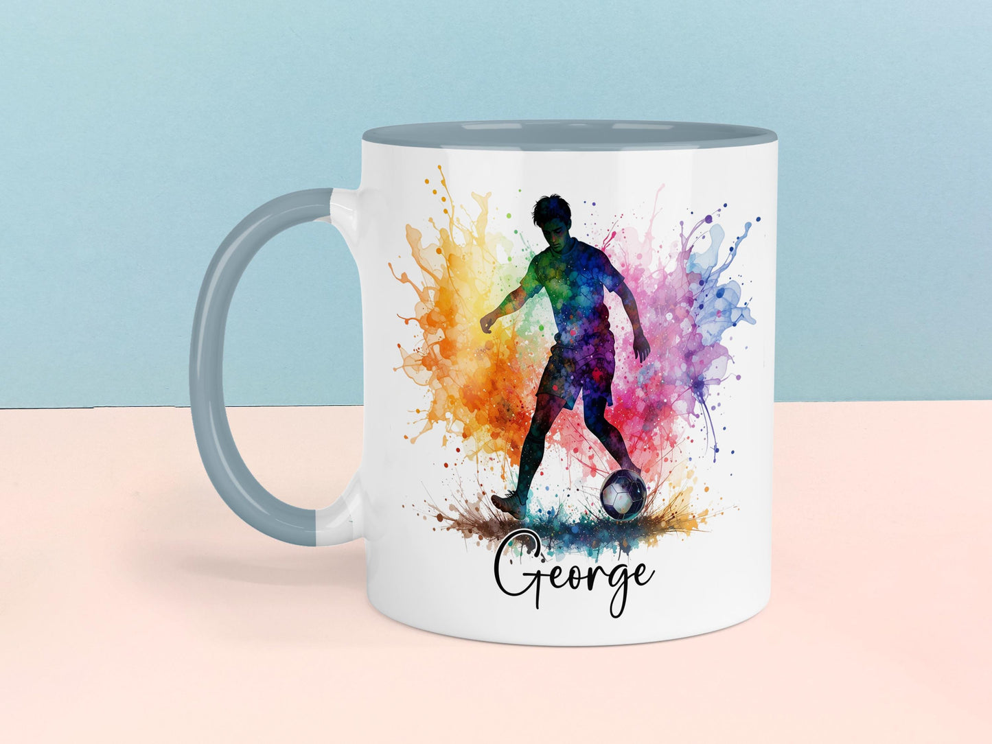 Football Mug,  Personalised gift for him.