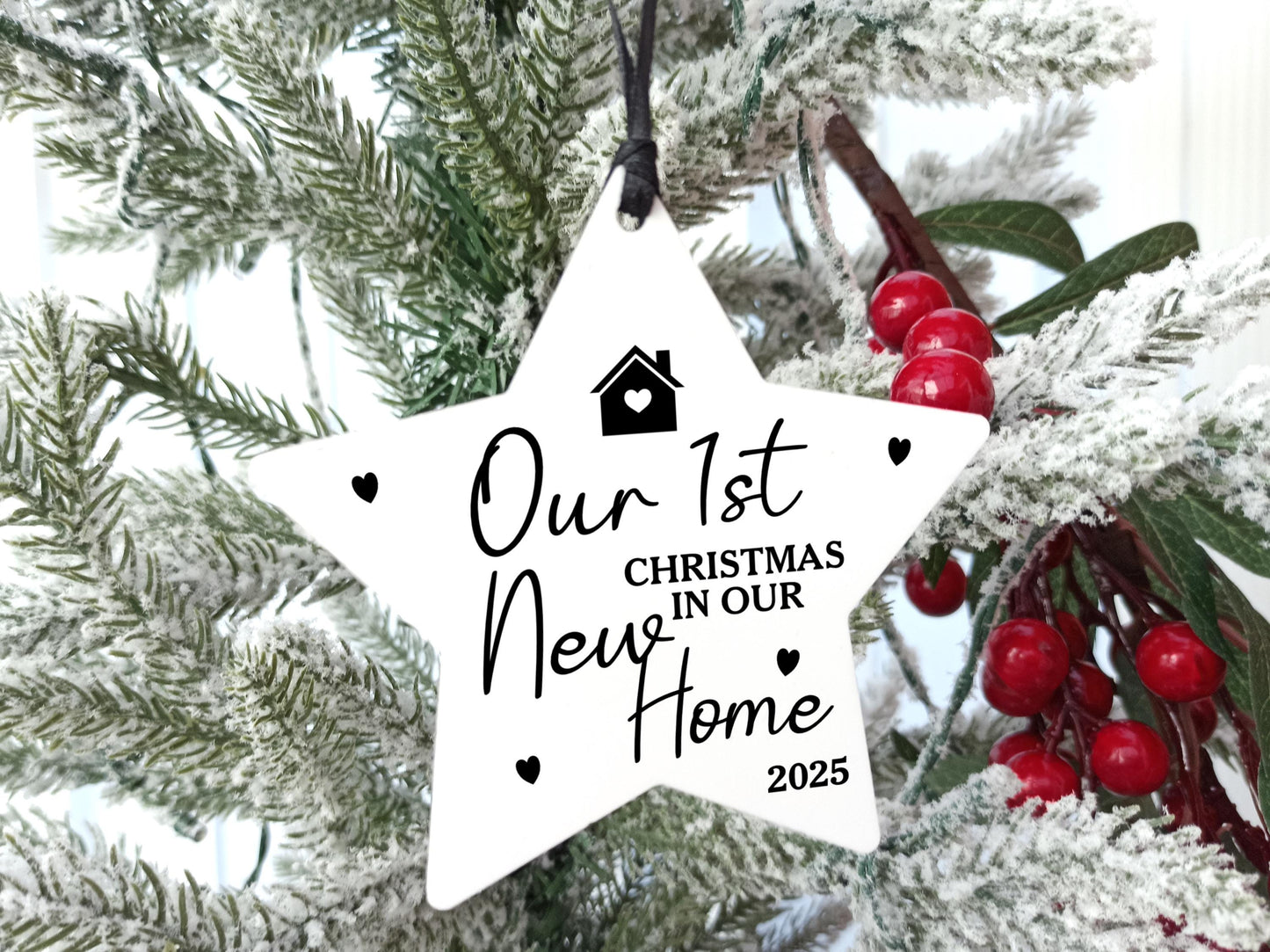 1st Christmas in our new home Star Christmas Tree Decoration 2025