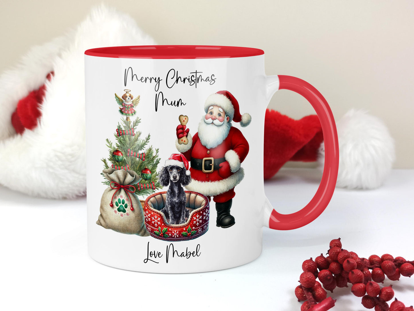 Poodle Christmas Mug Gift | Dog Mum or Dad Present
