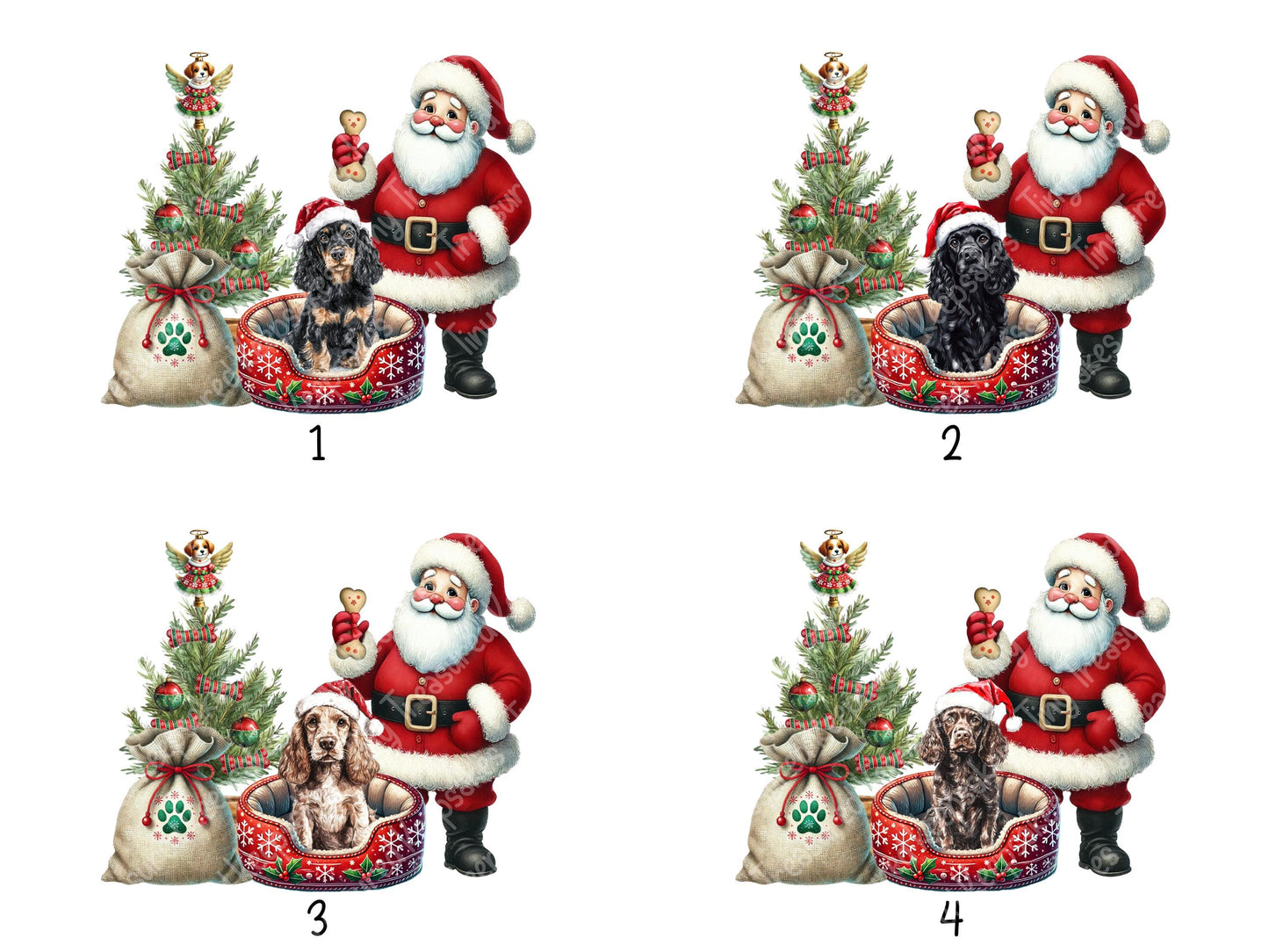 Cocker Spaniel Christmas Personalised Ornament | Ceramic Dog Tree Decoration | Festive Pet Name Gift |  Keepsake