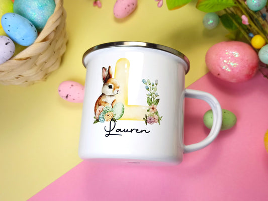 Lemon Personalised Initial Bunny Cup