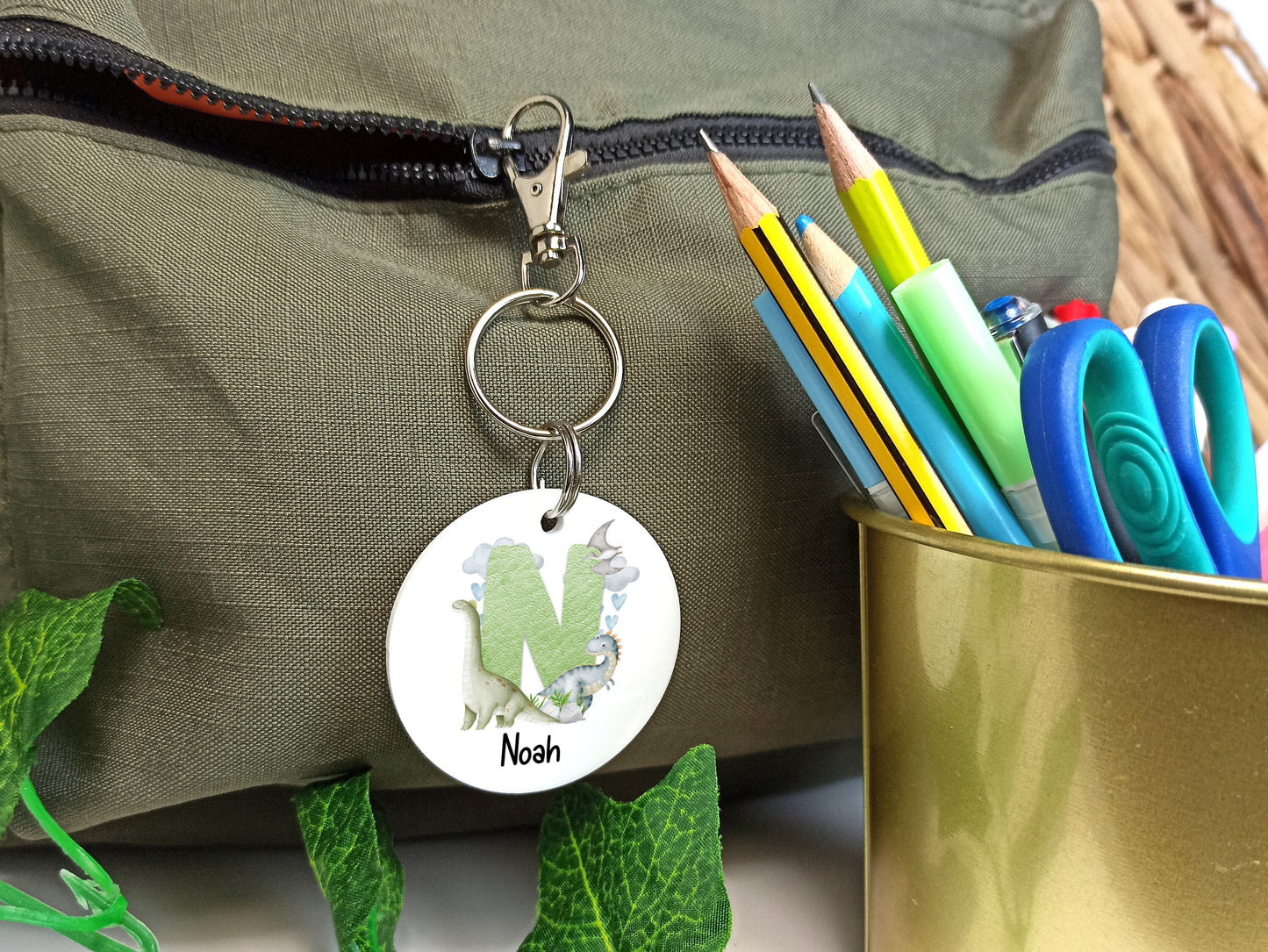 Dinosaur Personalised Bag Tag/Keyring
