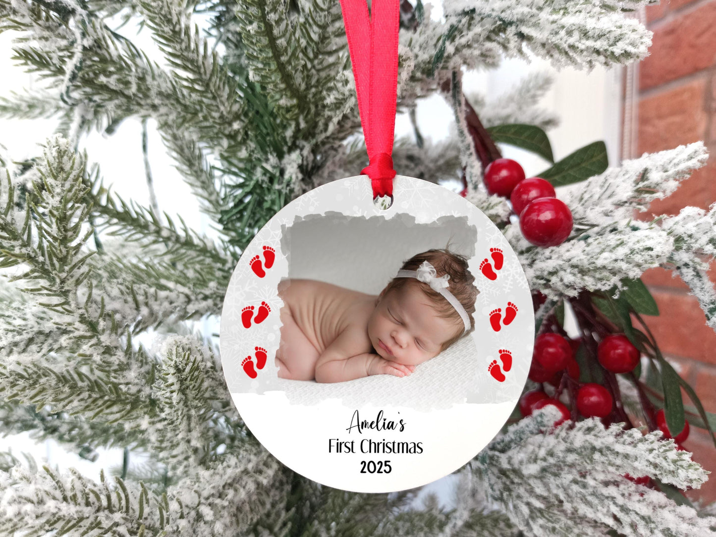Babies First Christmas Photo Tree Decoration| Newborn |Baby Boy | Baby Girl