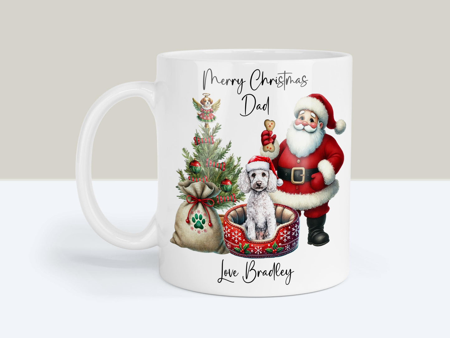 Poodle Christmas Mug Gift | Dog Mum or Dad Present