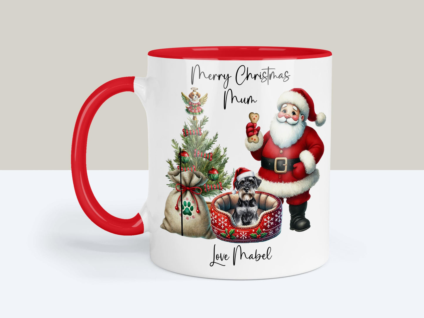 Miniature Schnauzer Christmas Mug Gift | Dog Mum or Dad Present