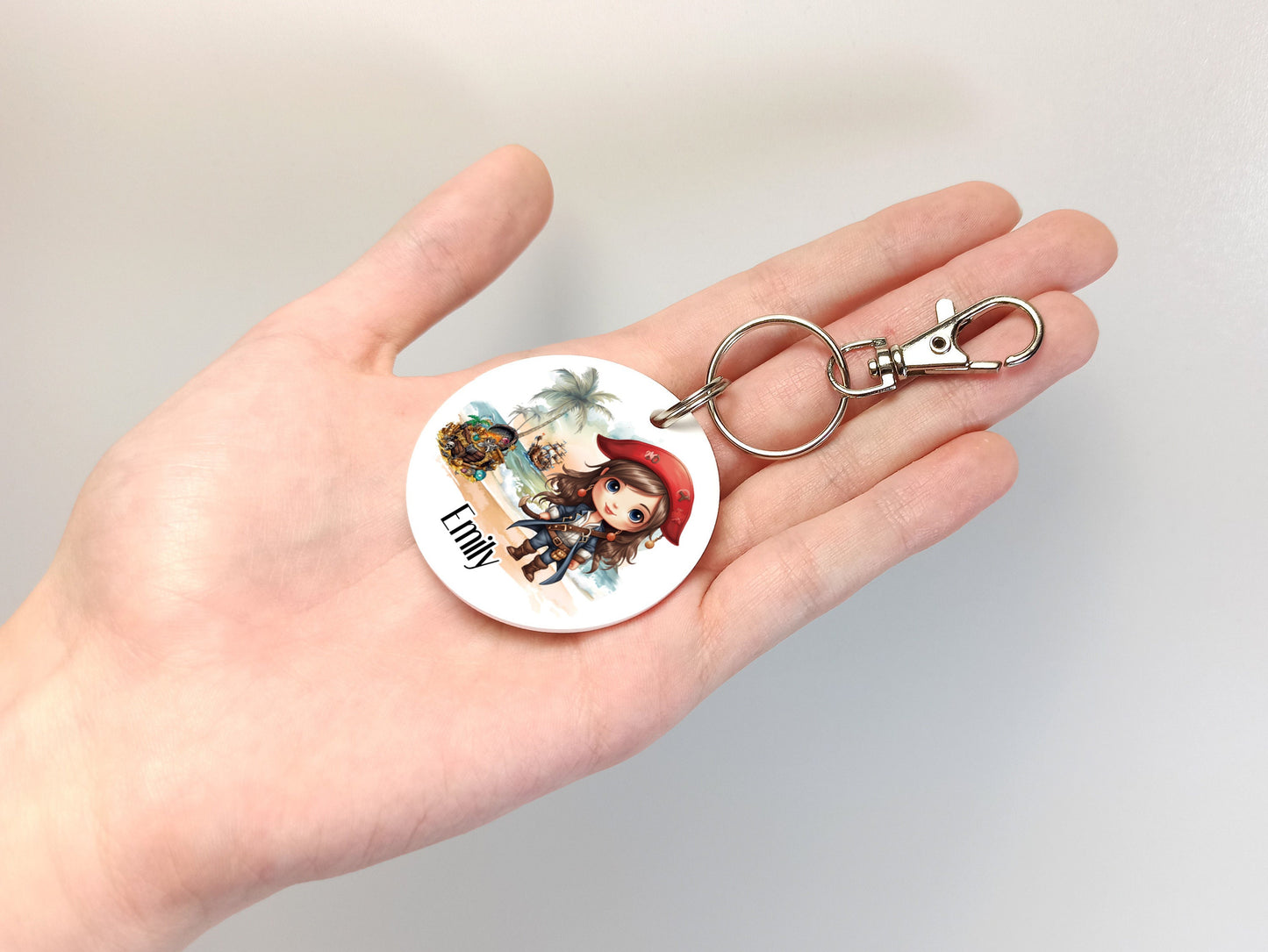 Pirate Bag Tag Personalised Keyring Great for Back to School