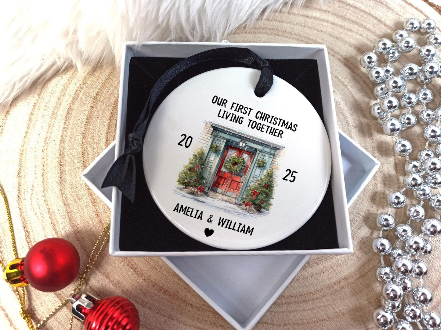 Our First Christmas Living Together - Personalised Tree Decoration