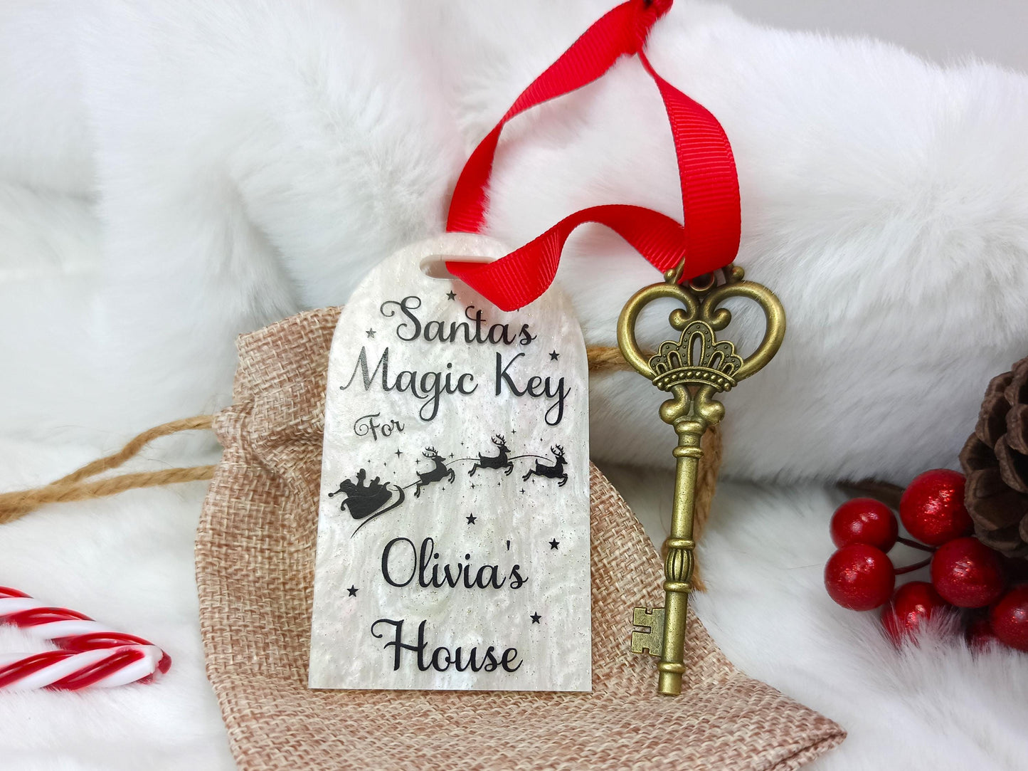 Magic Key for Santa for a house with no Chimney, Christmas Eve Tradition Keepsake