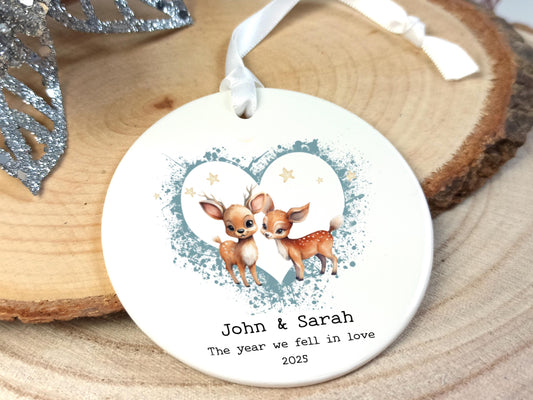 The year we fell in love Personalised Tree Decoration