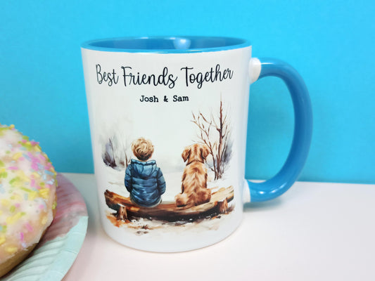 Golden Retriever Mug, Personalised Gift for Pet Owner, Best Friends Together