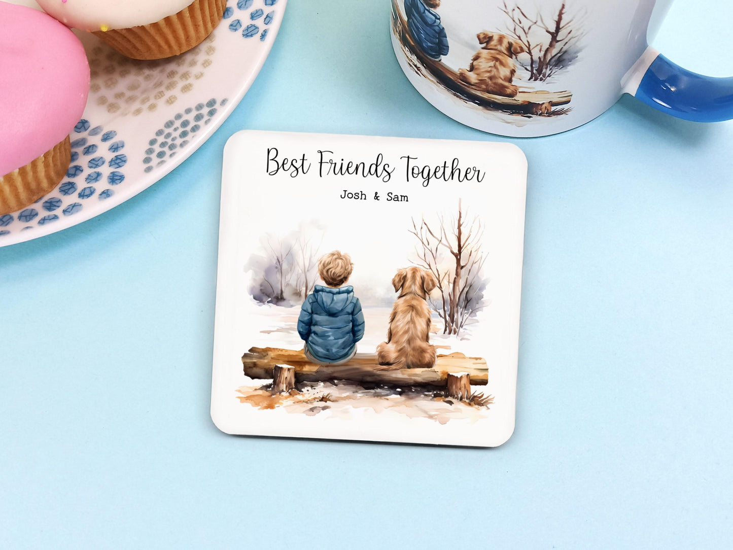 Golden Retriever Mug, Personalised Gift for Pet Owner, Best Friends Together