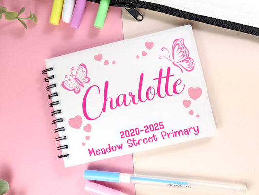 Butterfly School Leaver Book, Good Luck Messsges, Leaving Primary or High School