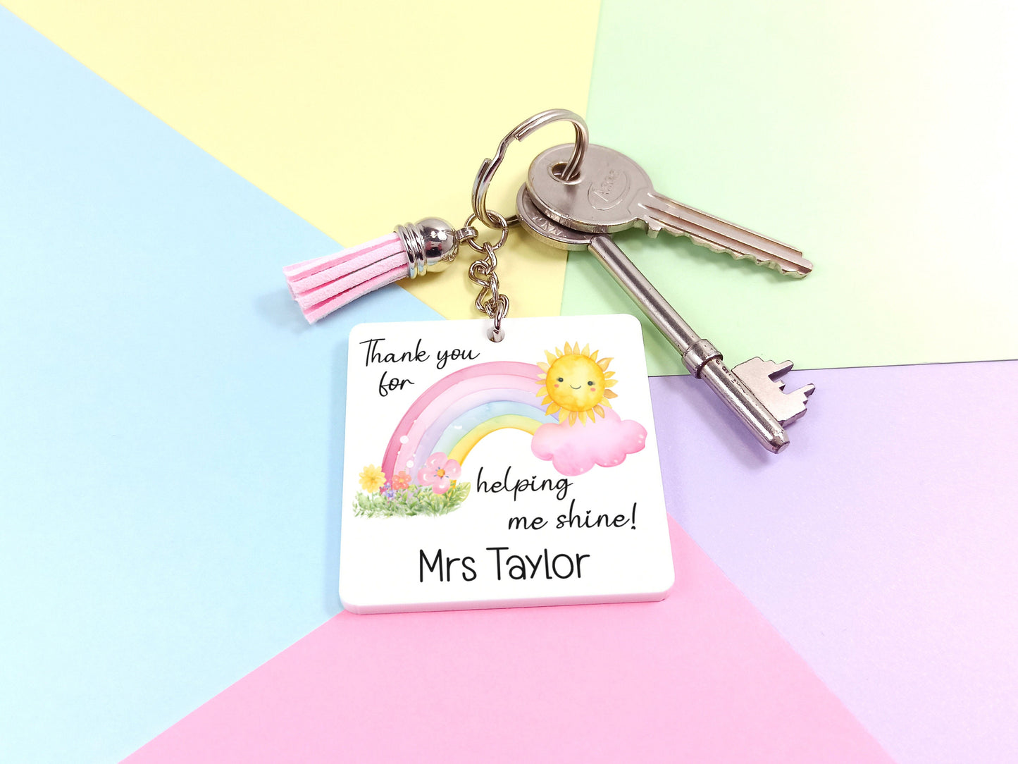 Teacher keyring, thank you for helping me shine