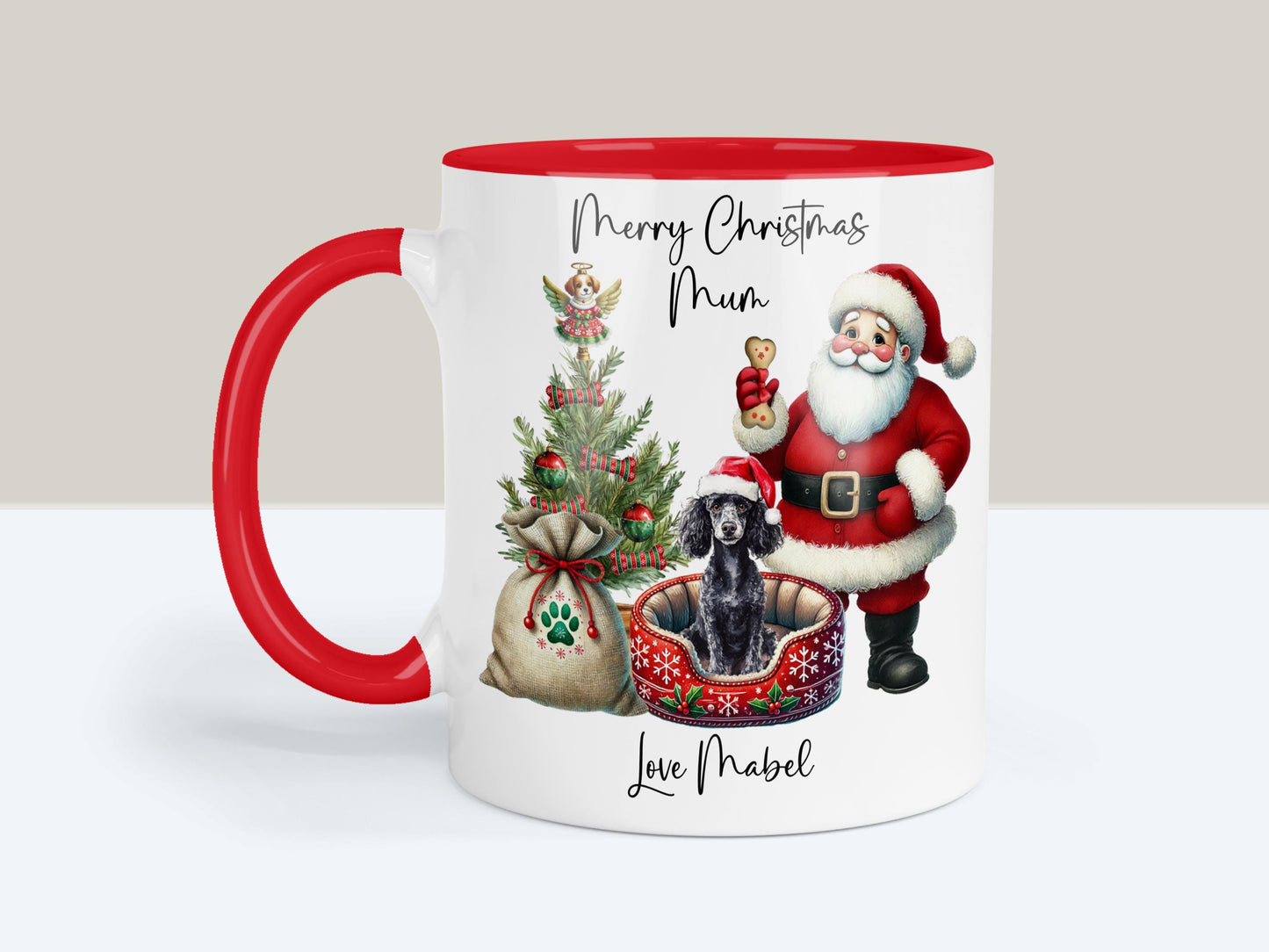 Poodle Christmas Mug Gift | Dog Mum or Dad Present
