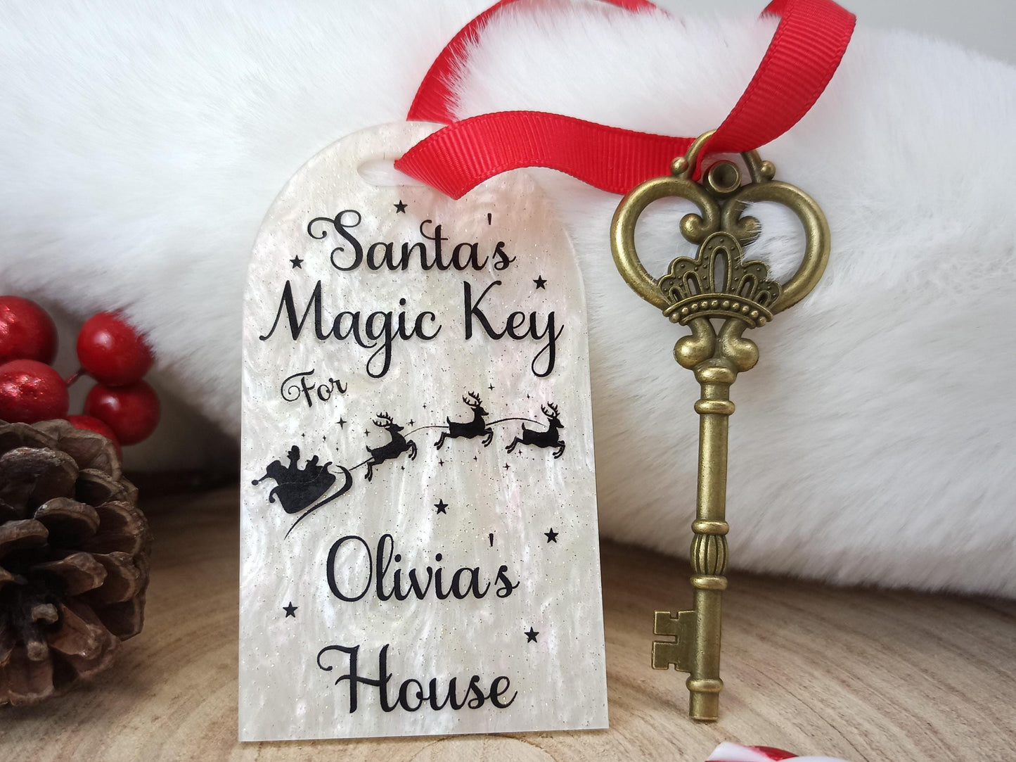 Magic Key for Santa for a house with no Chimney, Christmas Eve Tradition Keepsake