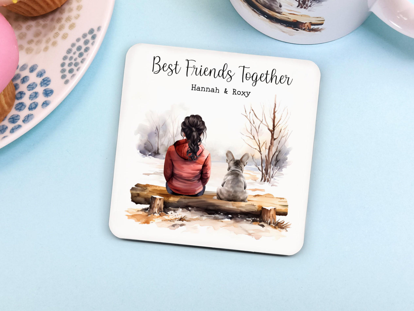 Frenchie Mug, Personalised Gift for Pet Owner,  Best Friends Together, French Bulldog