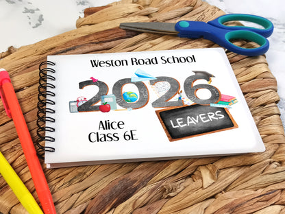 Personalised School Leavers Message Book, 2026 End of Term, A6 Notebook