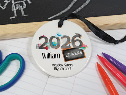 School Leaver Gift.  Ceramic Hanging Keepsake.