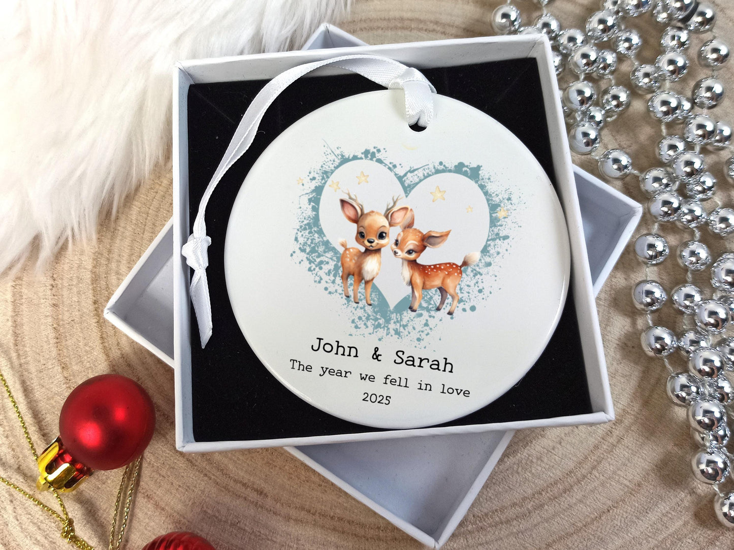 The year we fell in love Personalised Tree Decoration