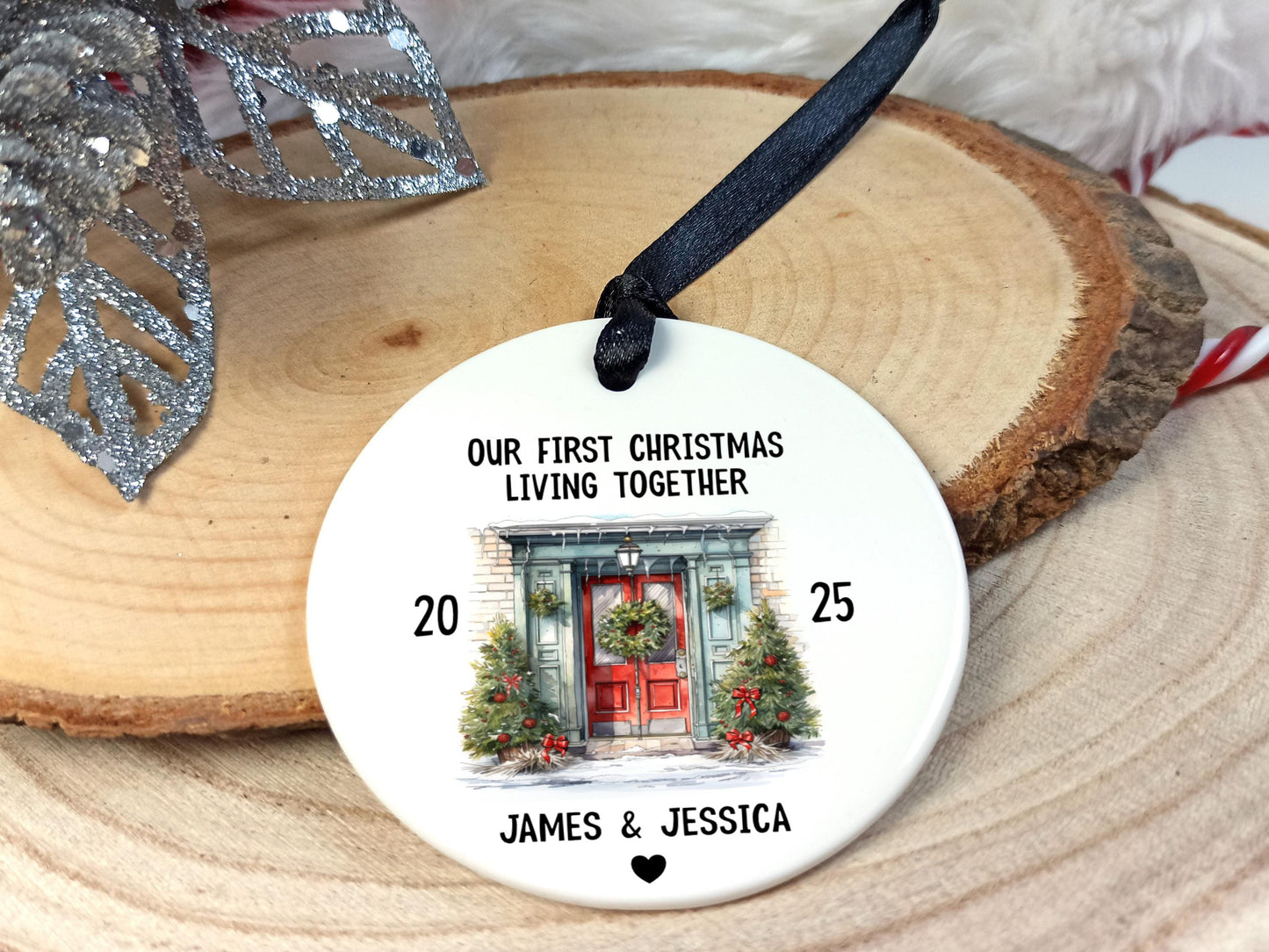 Our First Christmas Living Together - Personalised Tree Decoration