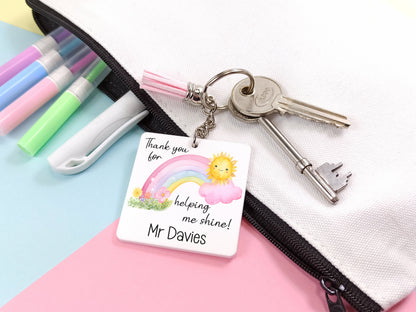 Teacher keyring, thank you for helping me shine