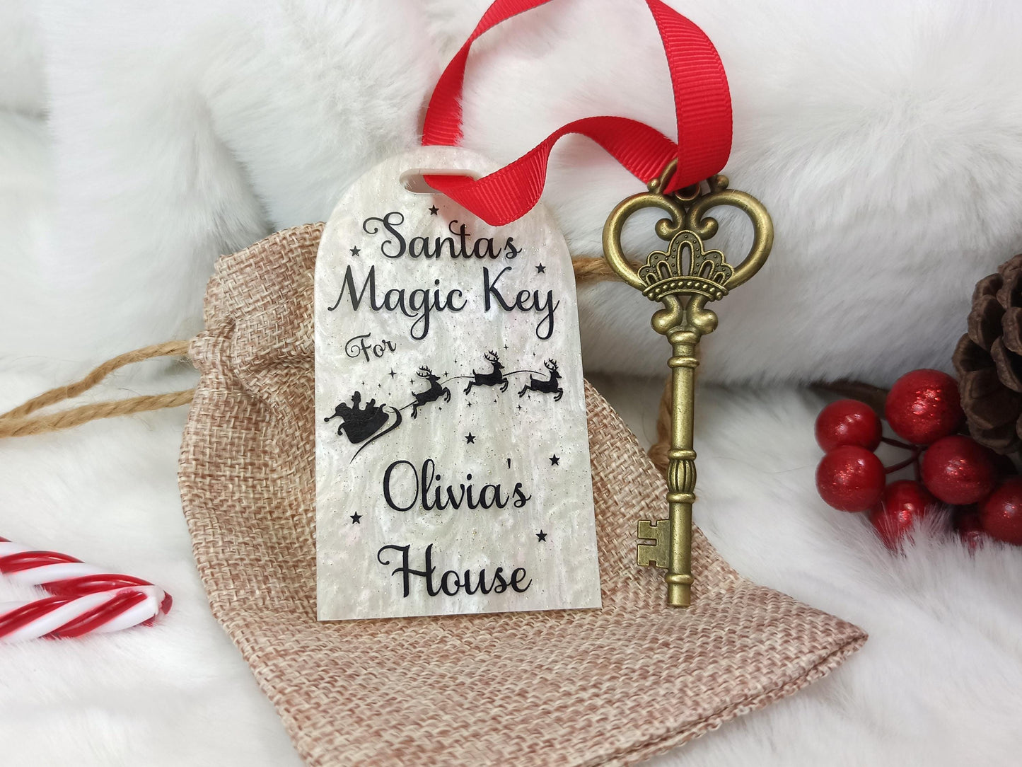 Magic Key for Santa for a house with no Chimney, Christmas Eve Tradition Keepsake