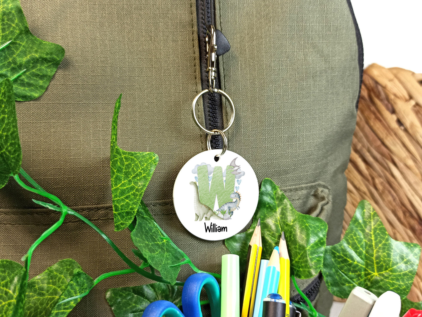 Dinosaur Personalised Bag Tag/Keyring