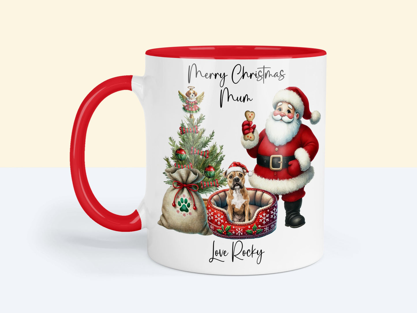 Staffordshire Bull Terrier Christmas Mug Gift | Staffy | Dog Mum or Dad Present