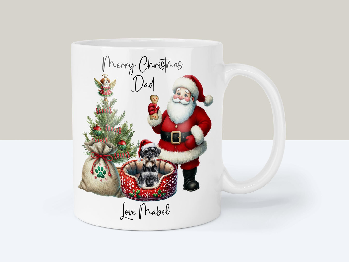 Miniature Schnauzer Christmas Mug Gift | Dog Mum or Dad Present
