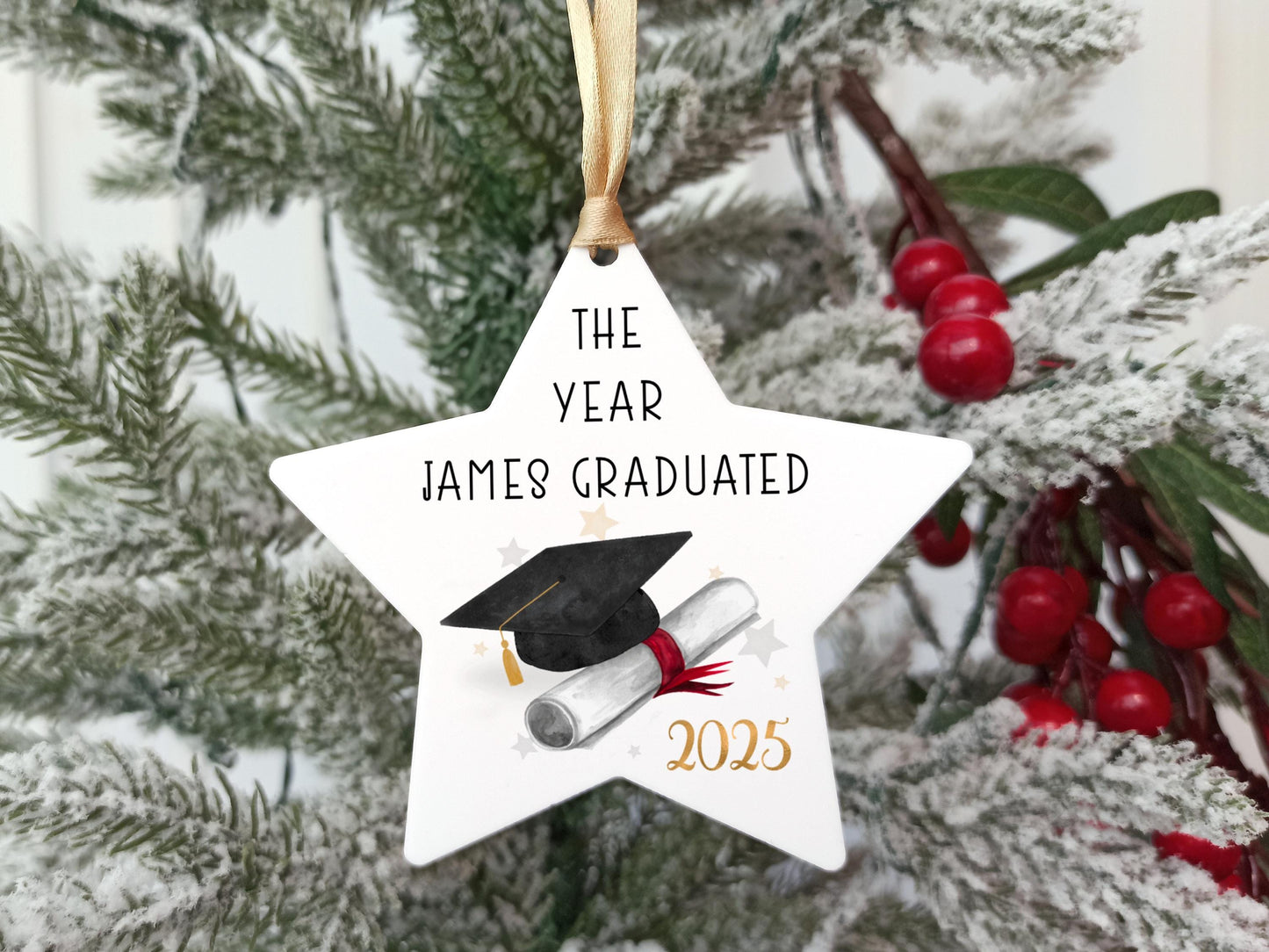 Graduation Christmas Tree Decoration | Graduate Gift | Personalised Star