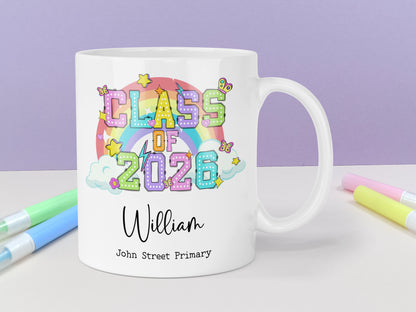 Personalized School Leavers Mug, Class of 2026