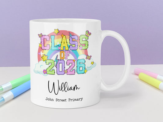 Personalized School Leavers Mug, Class of 2026