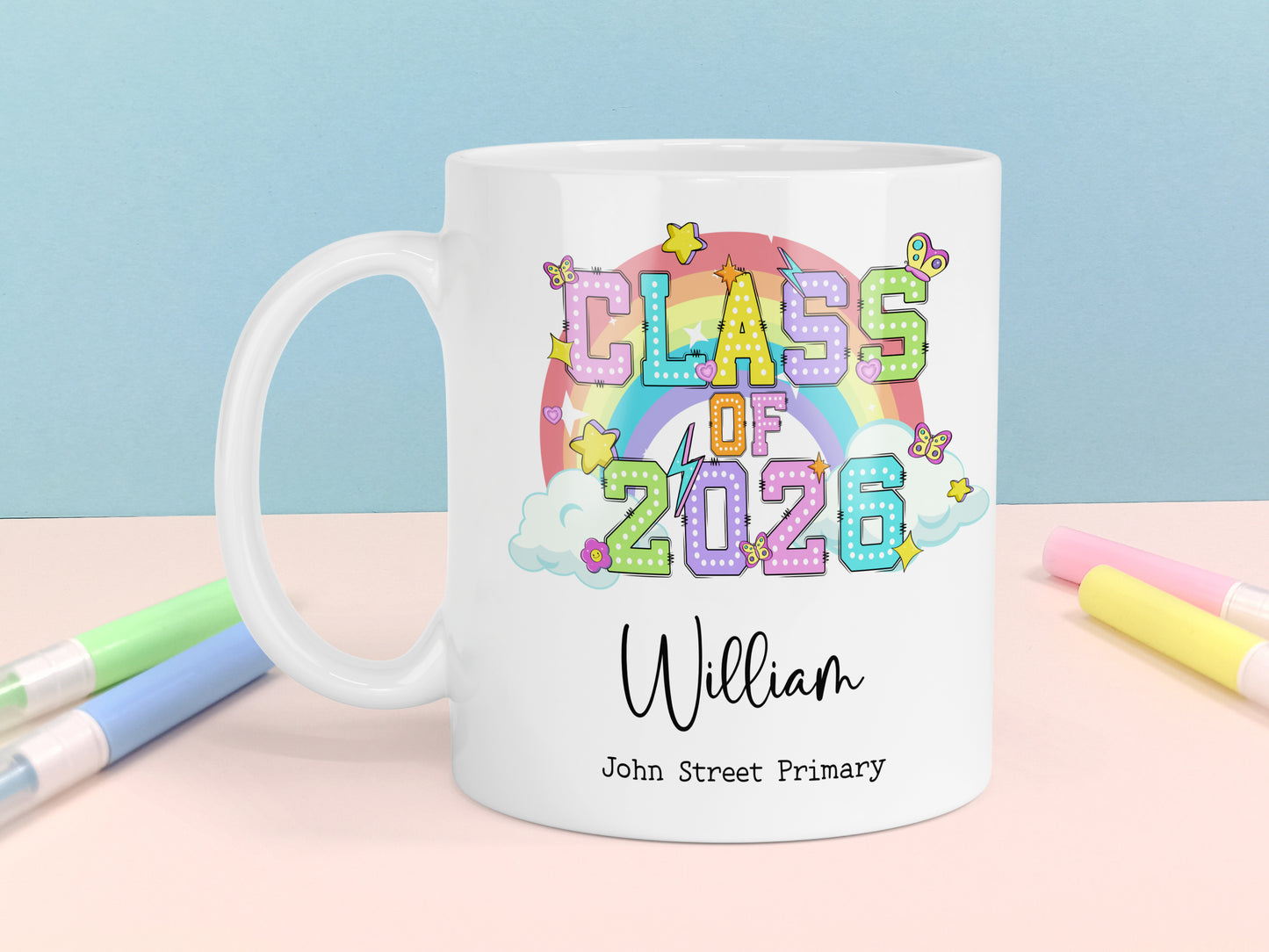 Personalized School Leavers Mug, Class of 2026