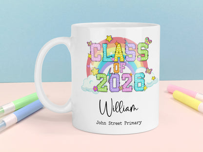 Personalized School Leavers Mug, Class of 2026