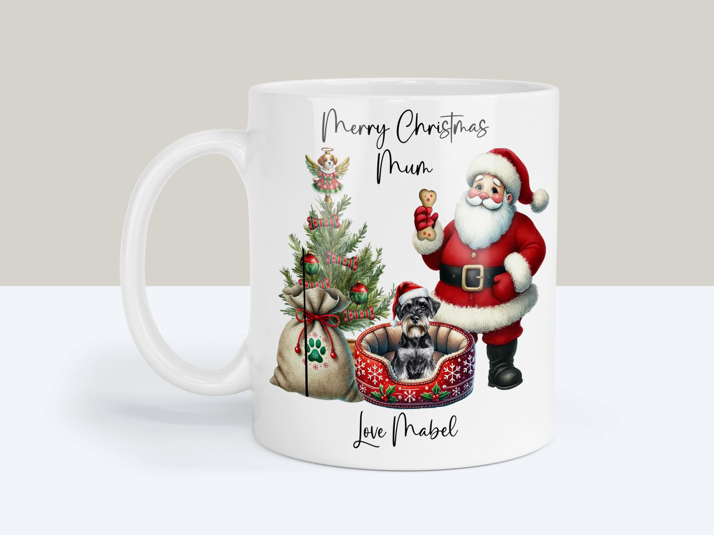 Miniature Schnauzer Christmas Mug Gift | Dog Mum or Dad Present