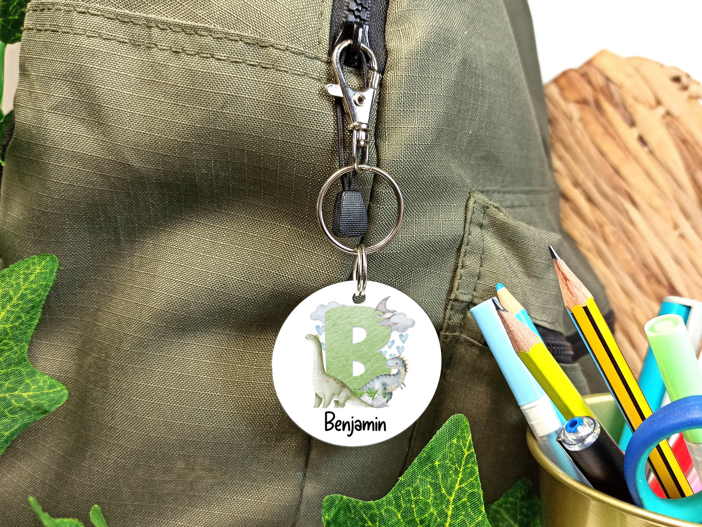 Dinosaur Personalised Bag Tag/Keyring