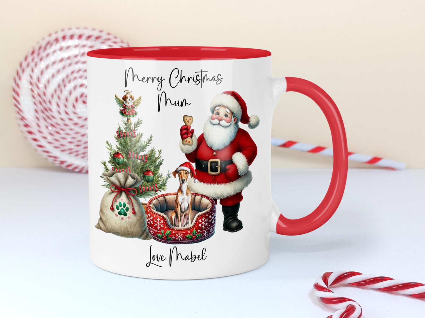 Whippet Christmas Mug Gift | Dog Mum or Dad Present