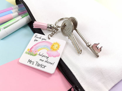 Teacher keyring, thank you for helping me shine