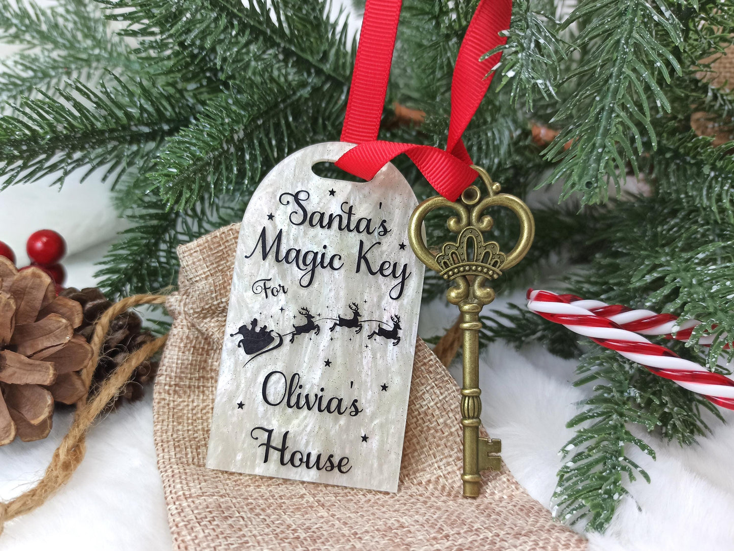 Magic Key for Santa for a house with no Chimney, Christmas Eve Tradition Keepsake